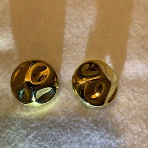 Gold-tone clip earrings